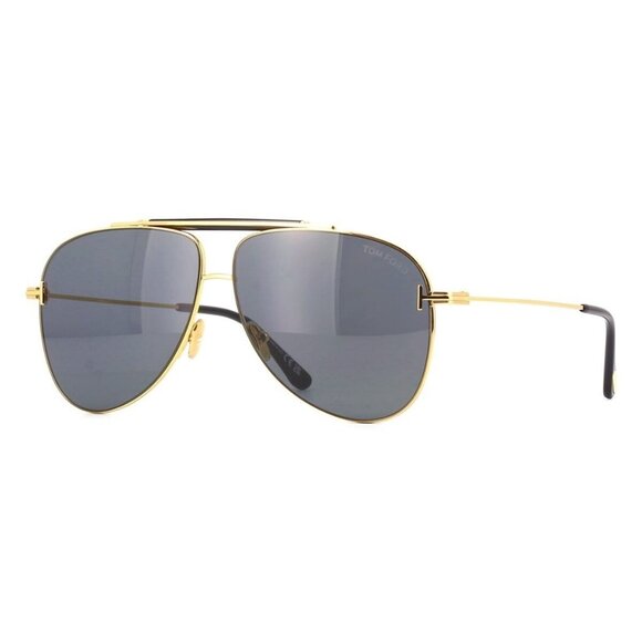 New TOM FORD Brady Gold Aviator FT1018/S 30A Sunglasses Women - Picture 1 of 4